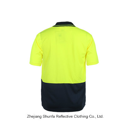 Color Combination Collar Design Polo Shirts Latest Design Safety Reflective Polo Shirt with Polyester Birdeye Fabric