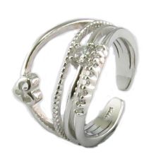 Modern Personalized Design Silver Jewelry Fashion 925 Sterling Silver Ring with CZ Stone Ring R10558