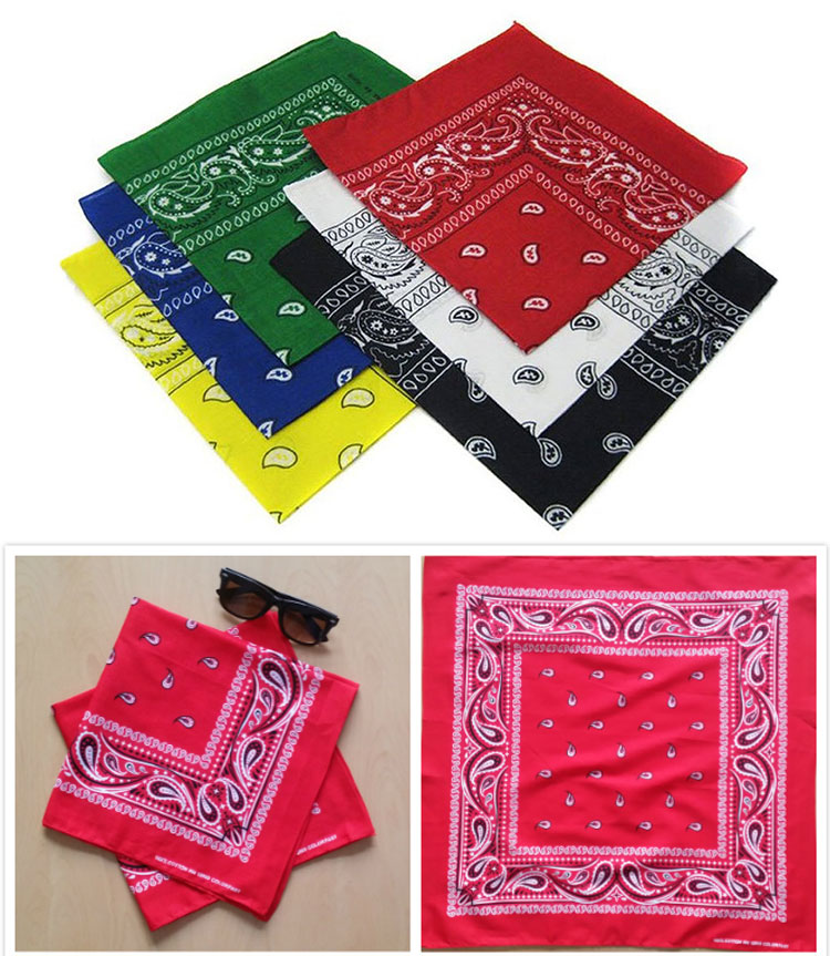 100% Cotton Paisley Headwear Wristband Scarf Bandana