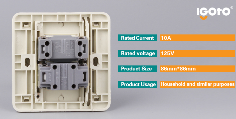 86 Type 1 Gang 2 Pin Socket for Philippine Market