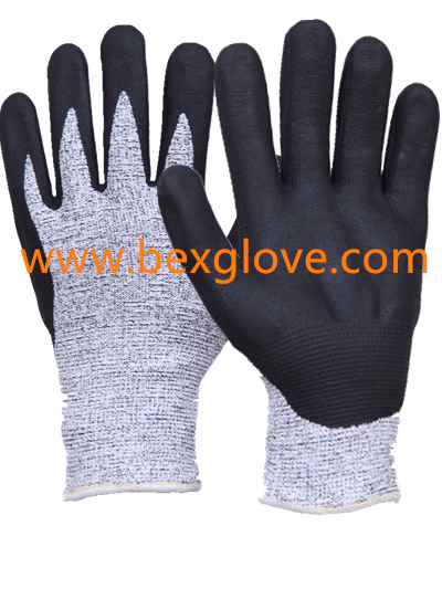 Cut Resistant Glove, Nitrile Work Glove,