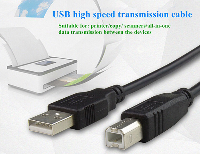 1 M 480 Gbps Standard USB 2.0 Am to Bm Printer USB Cable