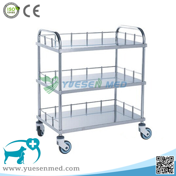 Medical Veterinary Clinic 304 Stainless Steel Surgical Instrument Cart