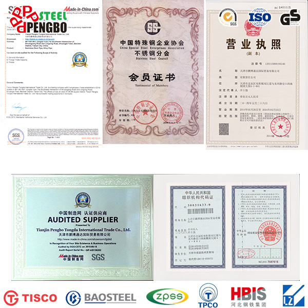 Tisco, Baosteel Original Stainless Steel Sheet with ISO SGS Certificate