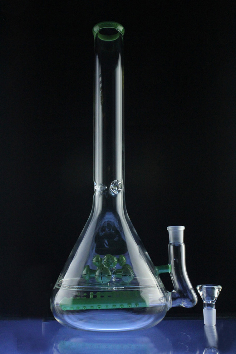 Mega Beaker Smoking Glass Water Pipe with Inline to Double Cross Perc (ES-GB-582)