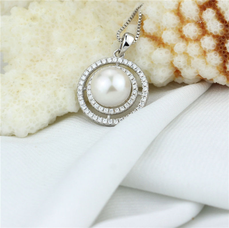 Large Luxery 925 Sterling Silver Pearl Pendant