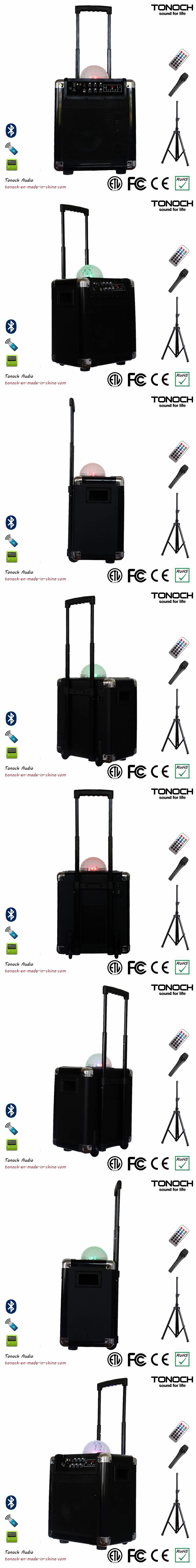 8 Inches Plastic Portable PA System with Battery