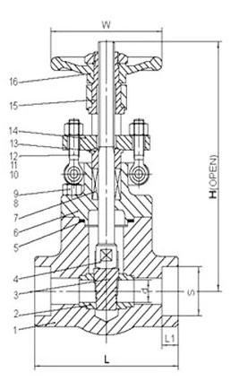 API602 Forged Steel A105 Flange or Thread End Gate Valves