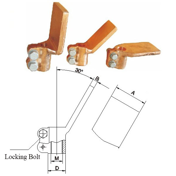 Sbj-P Type Plate Copper Hold Pole Clamp