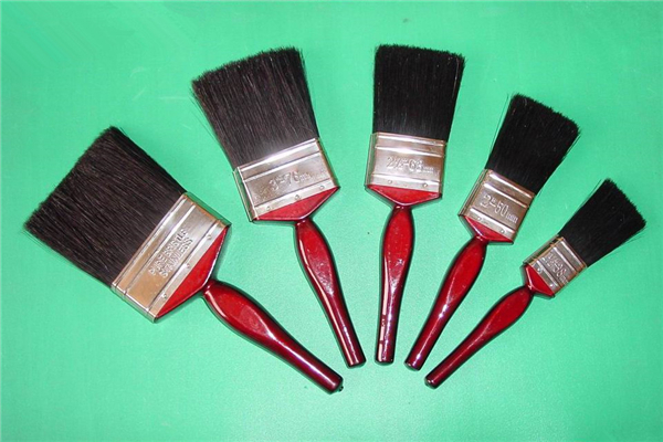 Shsy-2002L Red Wooden Handle Black Bristle Paint Brush