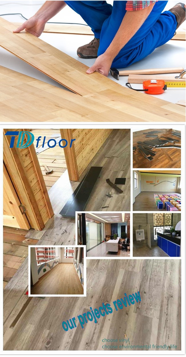 Oak Wood Surface Plastic Composite Indoor WPC PVC Floor