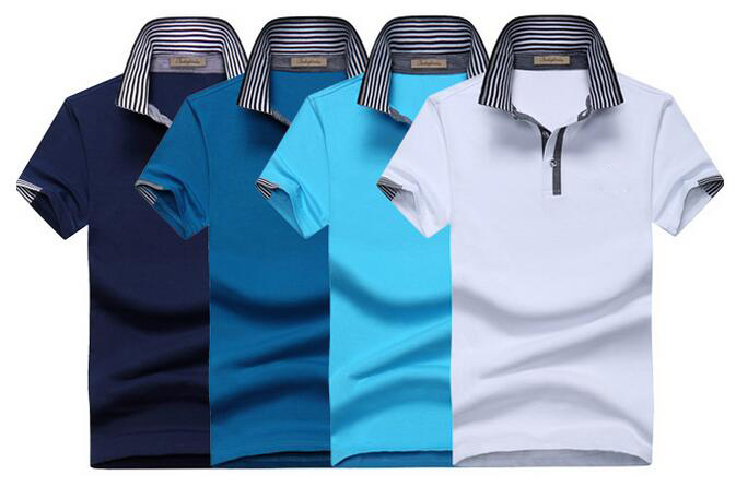 Men's 3D Embroidery Single Jersey Fabric Custom 180GSM 97 Cotton 3 Spandex Polo T Shirt