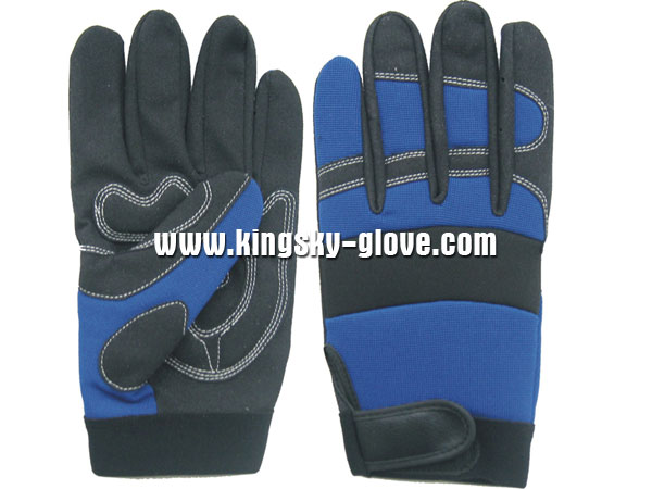 Micro Fiber Palm Reinforced Thumb Mechanic Glove-7208