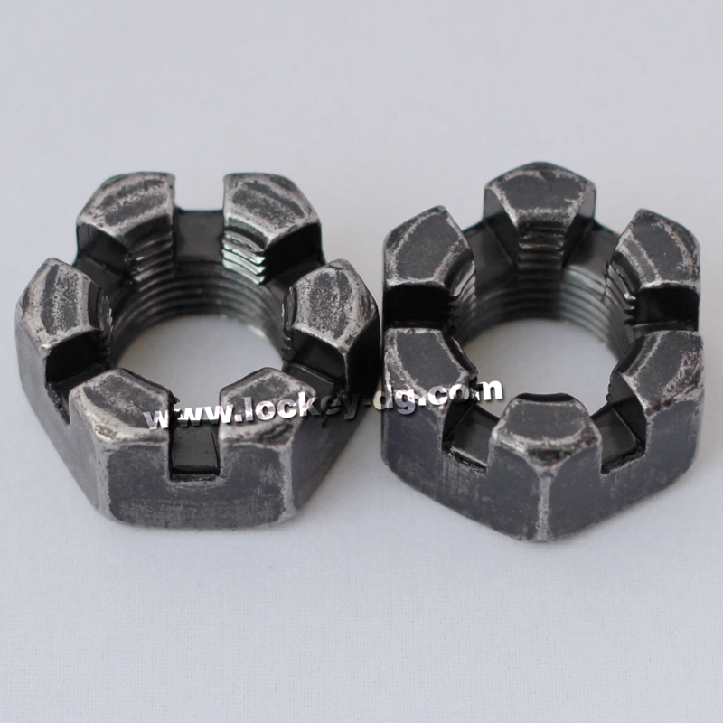 Steel Hex Slotted Nut Plain