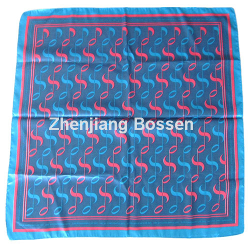 OEM Produce Customized Design Printed Promoitonal Satin Silk Like Square Scarf