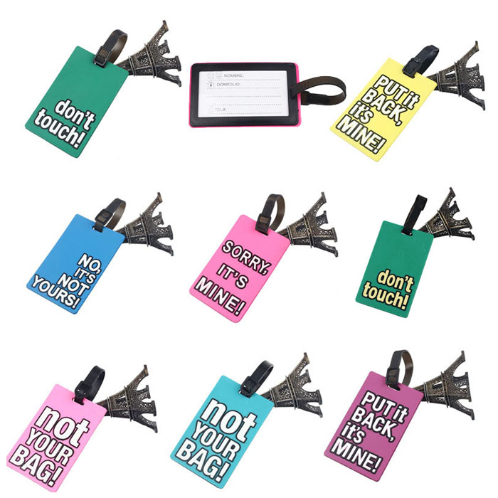 2016 Wholesale Customized Design Promotional Gift Soft Silicone Luggage Tag