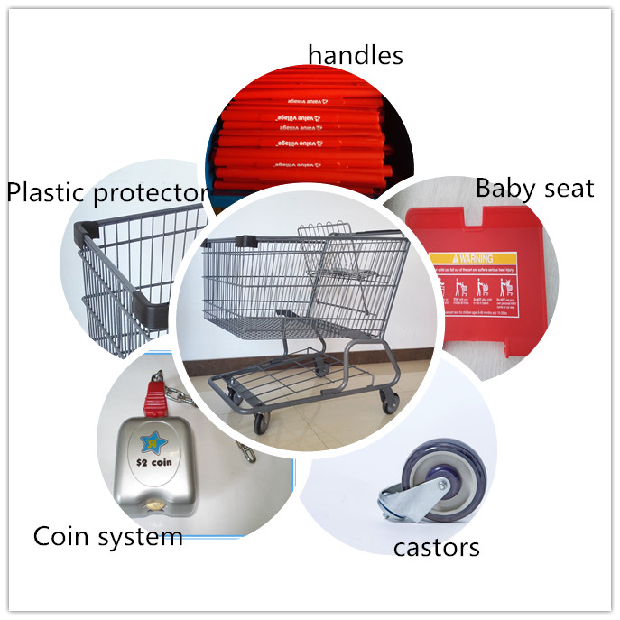 America Style Shopping Trolley for Supermarket (180L)