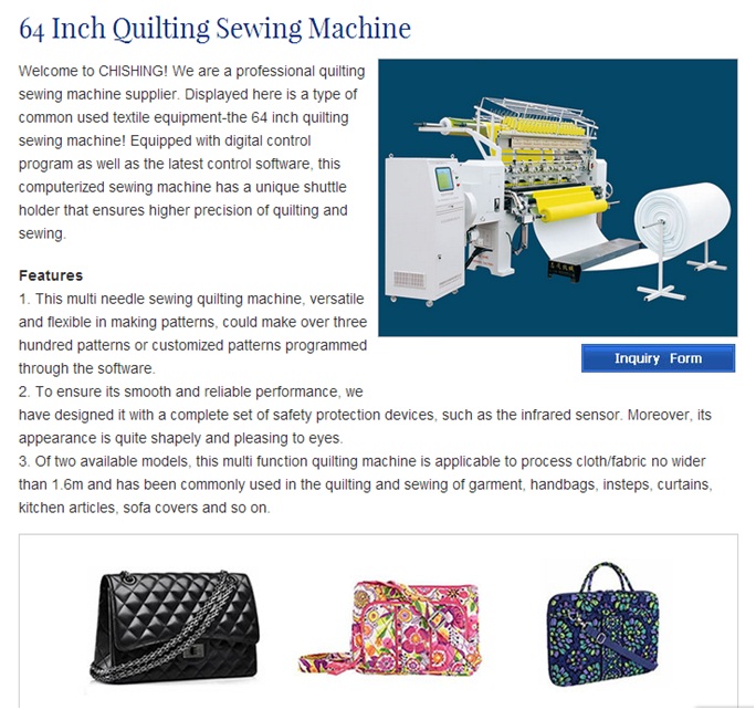 Hot Sale Lock Stitch Quilting Machine (CSDB64