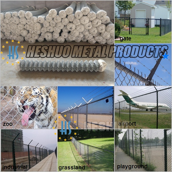 PVC Coated Galvanized Security 9 Gauge Chain Link Fence Price