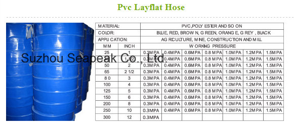 PVC Layflat Hose for Agricultural Irrigation