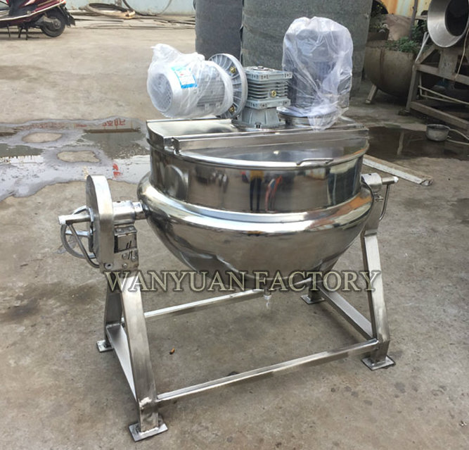 100L Steam Heating Jacketed Cooking Kettle with Emulsion Motor