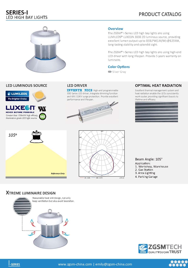 High Power 200W LED High Bay Lights Price Ce RoHS Approved Workshop Light