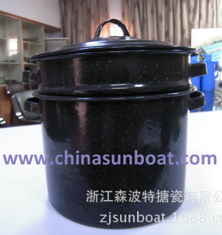 Sunboat 7qt Enamel Stock Pot Enamel Funnel Stew Pot