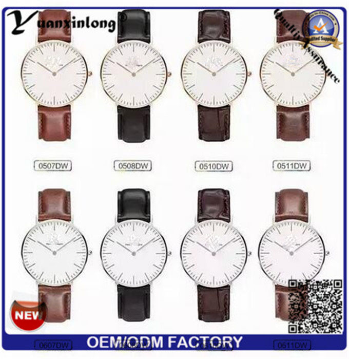 Yxl-646 IP Plating Cute Fashion Dial Element Geuine Leather Band Comfortable Wrist Watch Vogue Watch Price