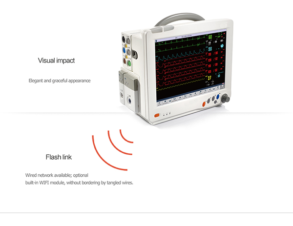 12.1 Inch Modular Multi-Parameter Patient Monitor Touch Screen Handheld Vital Signs Monitor Ce Certificate (SC-C70)