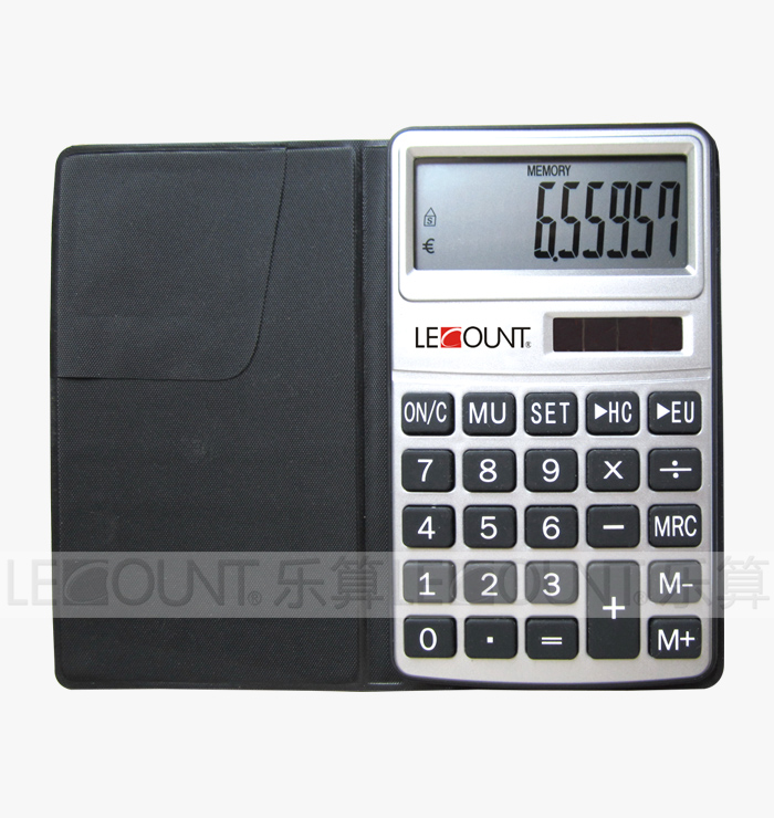 10 Digits Calculator with Euro-Convertor Function and Black Wallet (LC303EURO)