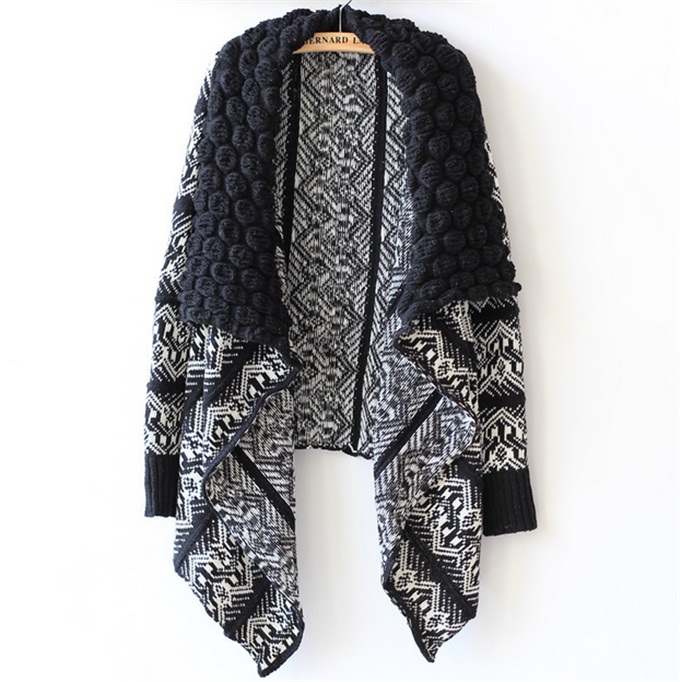 Autumn and Winter Cardigan Fashion Women Sweater Women Big Casual Knitting Sweater