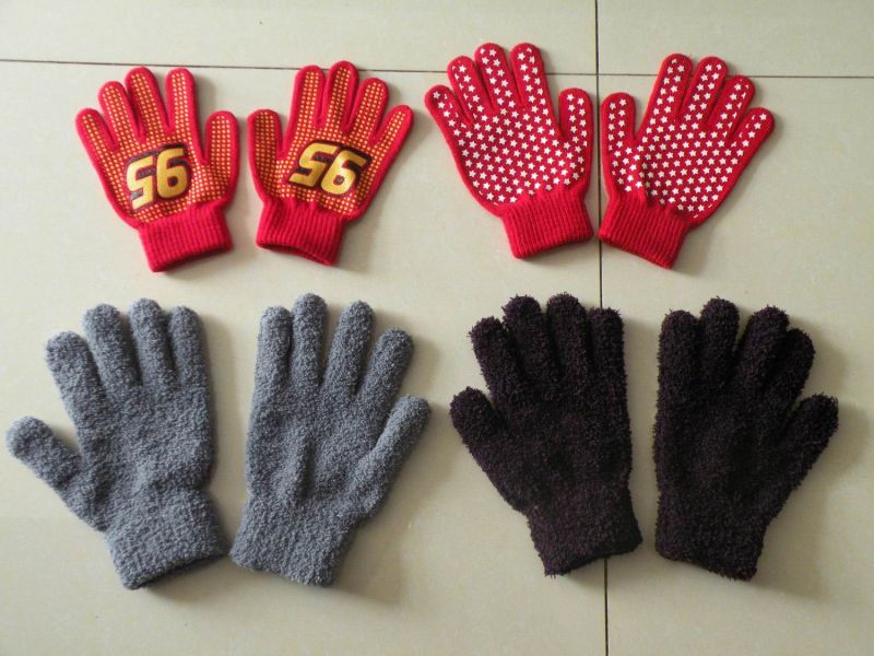 Acrylic Knitted Custom Magic Stretch Gloves