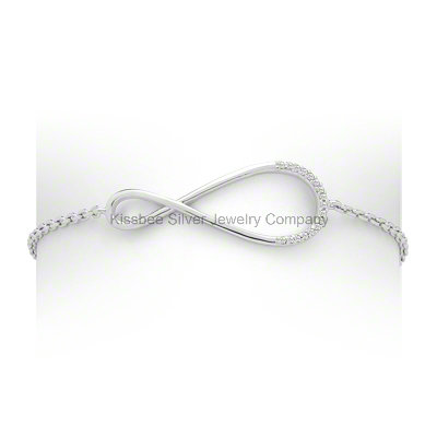 Fine 925 Silver Jewellery Plated Infinity Bracelet Custome Jewelry (KT3022)