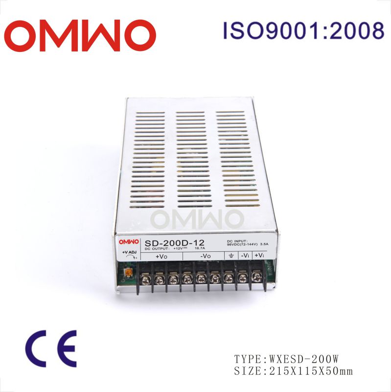 200W Wxsd-200d-12 Single Output DC to DC Converter