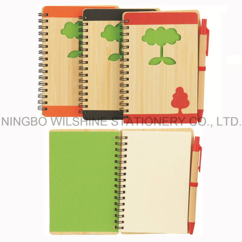 Spiral Bamboo Cover Diary for Promotion (BNB369)