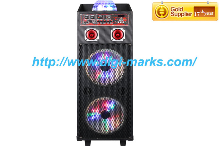 Professional Golden Supplier Portable Battery DJ Bass Speaker