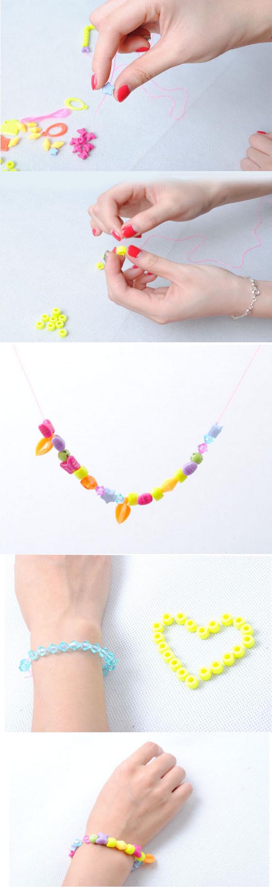 Promotion Education Plastic DIY Craft Toys Beads Set for Girl (10208490)