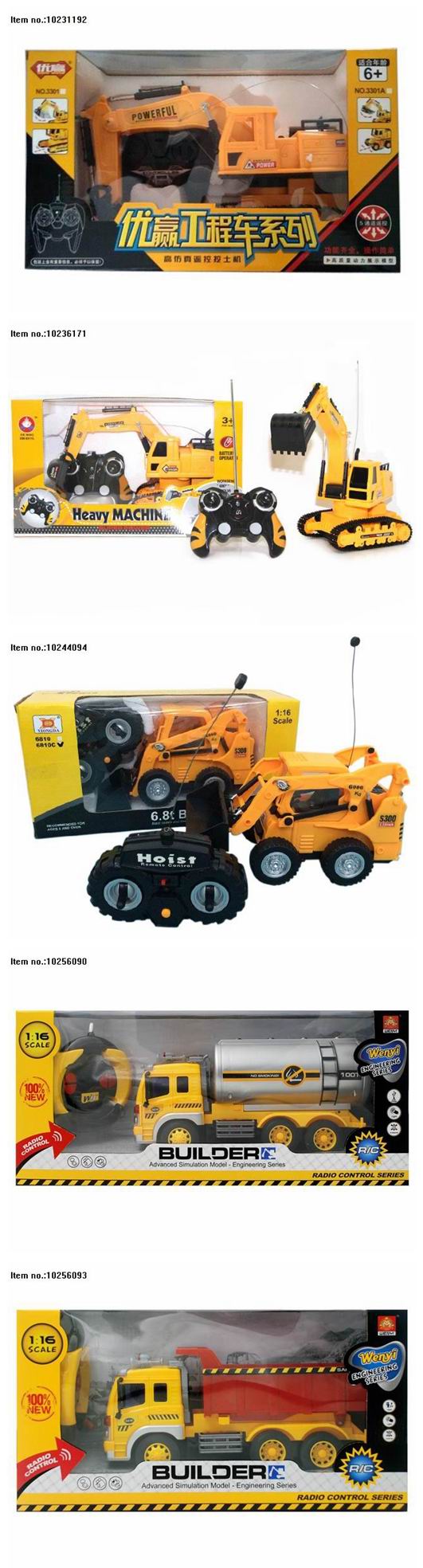 4 Channel Remote Control Excavator Toys with USB for Children