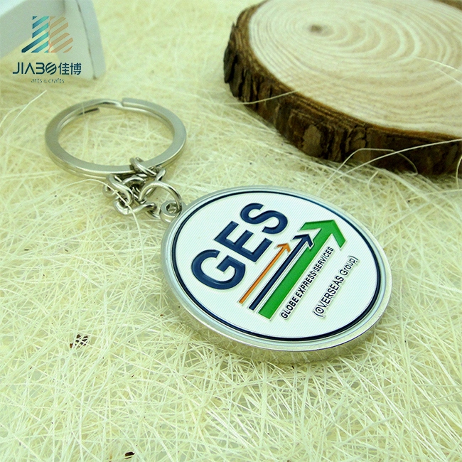 Jiabo Custom Made Silver Soft Enamel Metal Key Ring