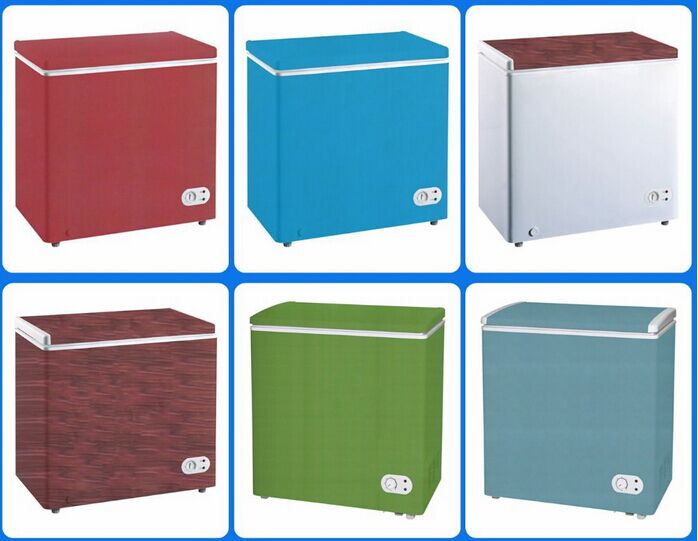 250L Red Color Top Open Freezer Small Deep Freezer