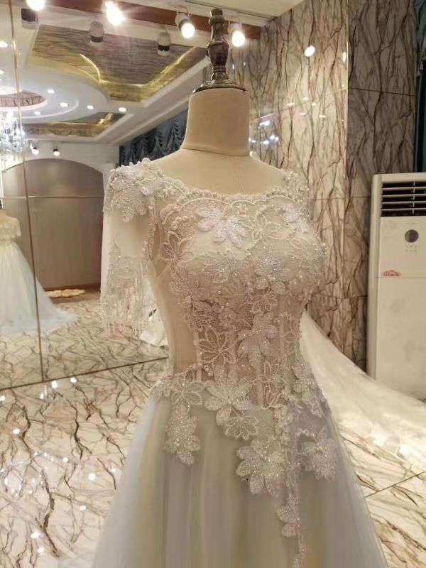 New Arrival 2017 Multi-Color Marriage Wedding Dresses with Shawl