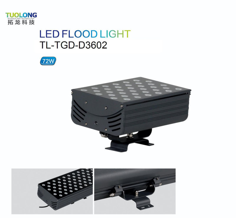 LED Facade Lighting 72W LED Flood Light IP65