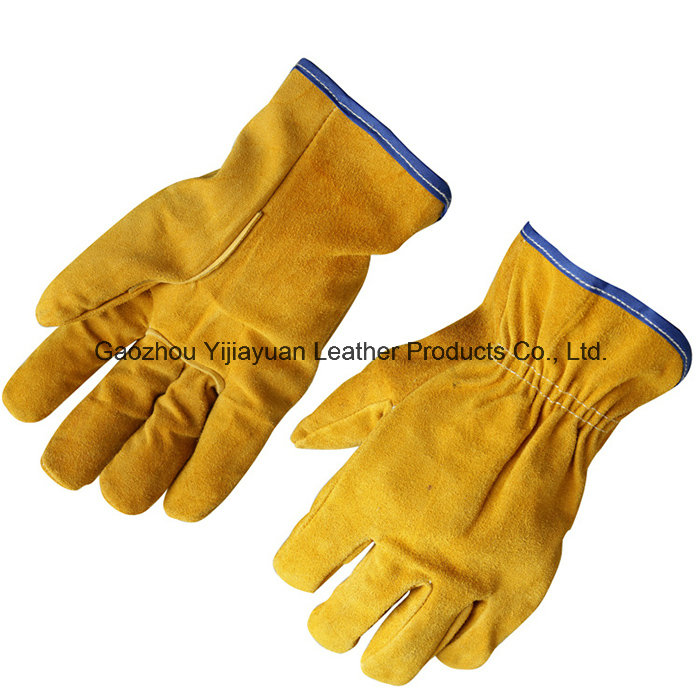 Cow Split Leather Drivers Working Gloves for Driving