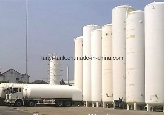 15m3 Liquid Nitrogen Oxygen Argon CO2 Storage Tank with Valves