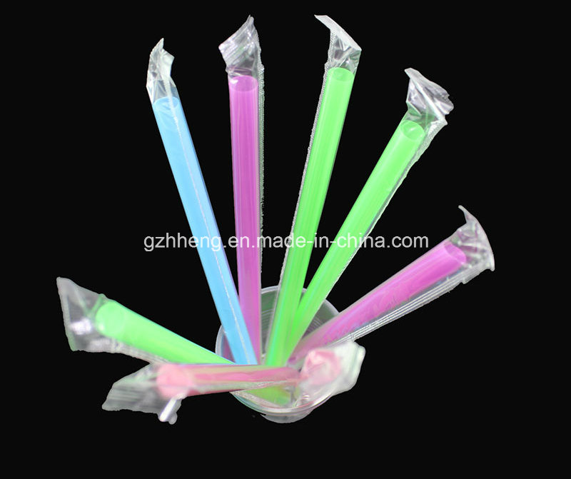 Custom Party Disposable Individually Wrapped Flexible Plastic Drinking Straws