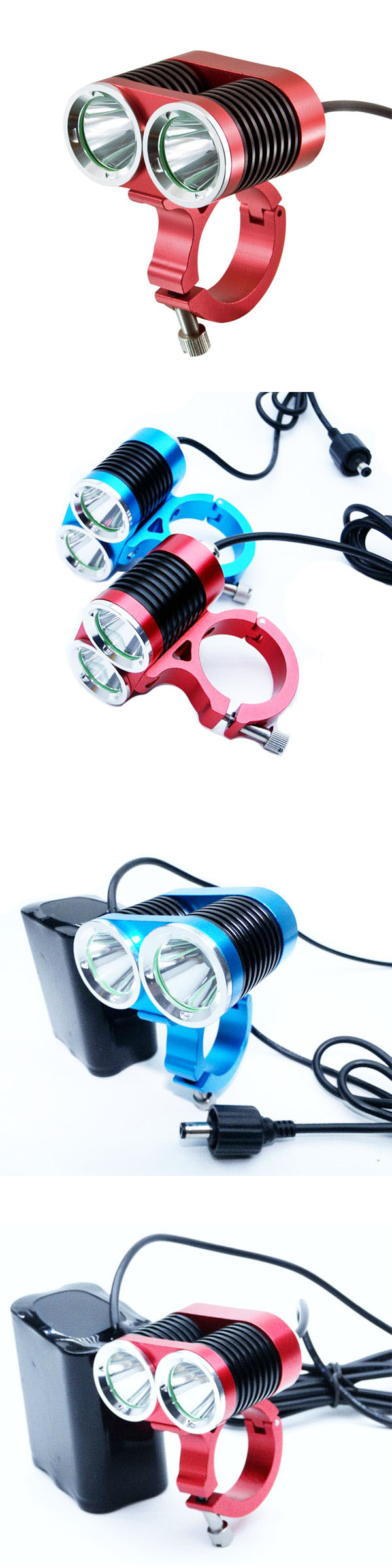 2 X CREE T6 1500lumens Reflector Bicycle Lamp (YZL803)