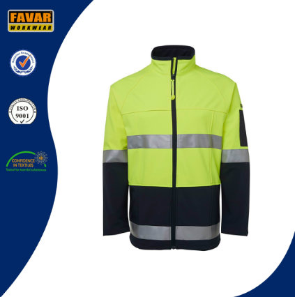 Hi Vis Reflective Safety Softshell Jacket Workwear