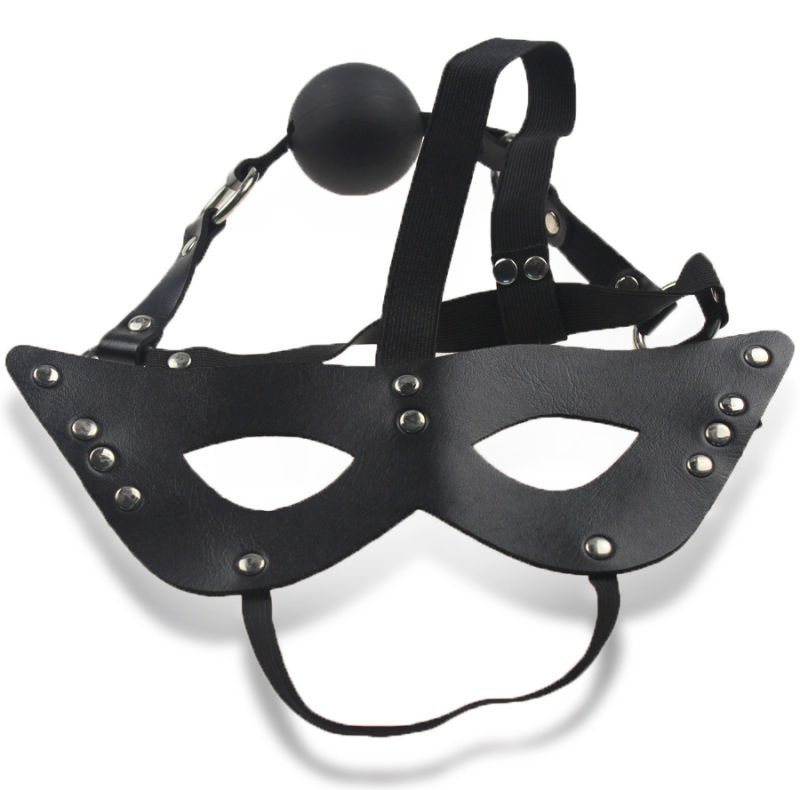Toys for Married Couples Eye Mask with Silicone Gag Ball Party Adult Sex Mask