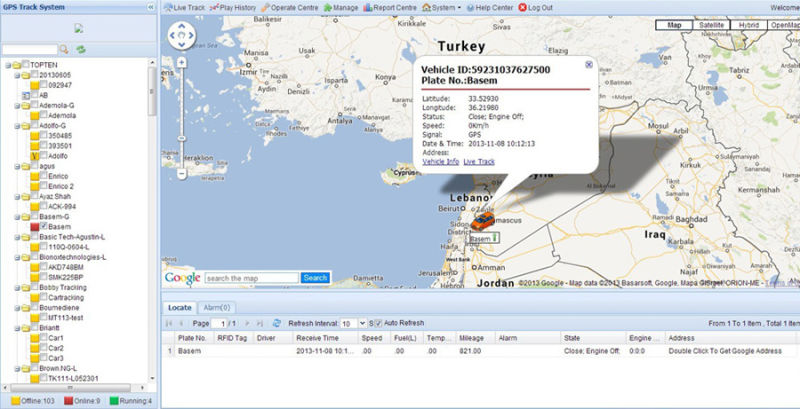 GPRS Tracking Online for Car and Truck (TK103-KW)