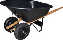 Double Wheel Wheelbarrow, Garbage Cart, Rubbish Trolley